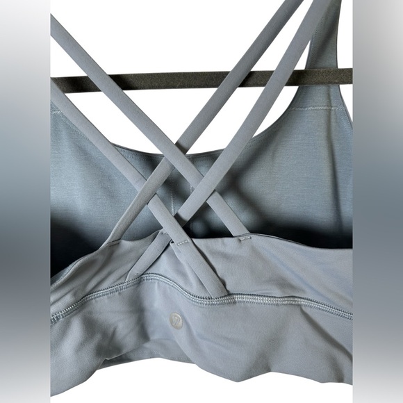 Lululemon Energy Bra High-Neck Longline Tough Medium Support Rhino Grey Size 8 - Picture 7 of 8